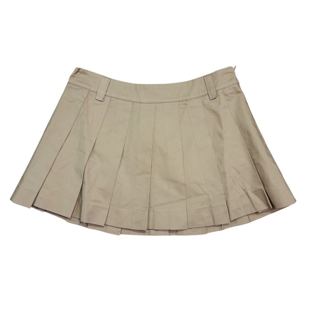NWT Anthropologie English Factory Pleated Mini Skirt Khaki Medium MSRP $90